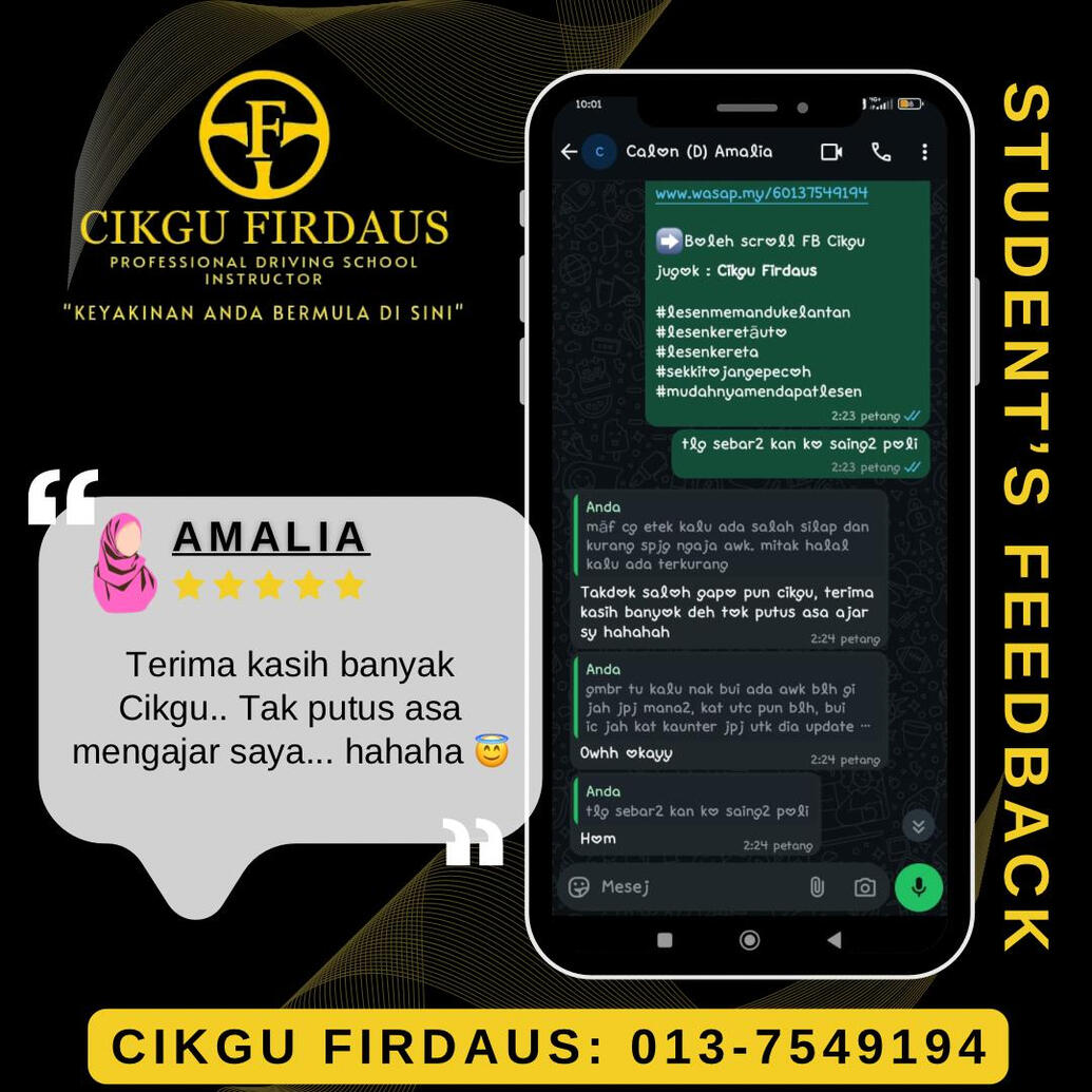 Kami menyediakan latihan memandu yang santai dan profesional di area Kok Lanas dan sekitarnya. Sesuai untuk pelajar baru yang mahukan cikgu yang sabar dan teknik yang mudah faham."